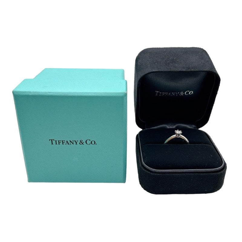 ティファニー TIFFANY＆CO ソリティアリング #9 Pt950、ダイヤモンド