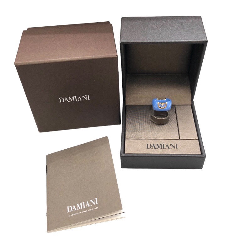 ダミアーニ DAMIANI Dアイコン 1Pダイヤリング パウダーブルーセラミック セラミック セラミック/750PG/ダイヤモンド ジュエリー
