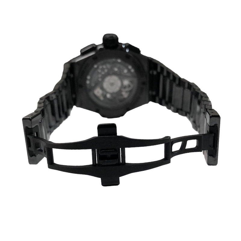 ウブロ HUBLOT ビッグバン インテグレーテッド オールブラック レインボー 451.CX.1140.CX.4099 マットブラックスケルトン セラミック メンズ 腕時計