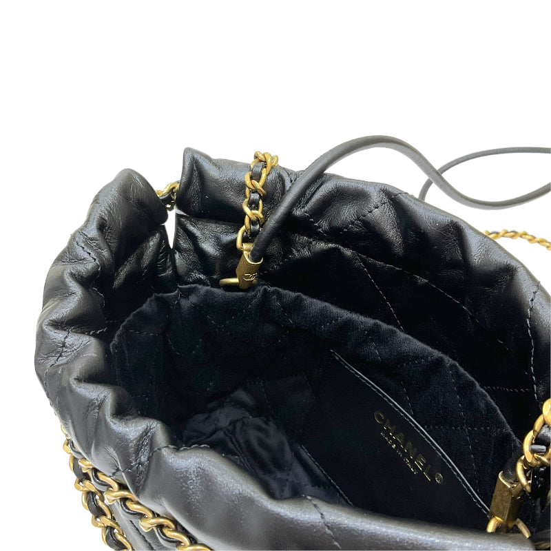 シャネル CHANEL CHANEL22 ミニハンドバッグ AS3980 ブラック ゴールド金具 シャイニーカーフ レディース ショルダーバ |  中古ブランドリユースショップ OKURA(おお蔵)