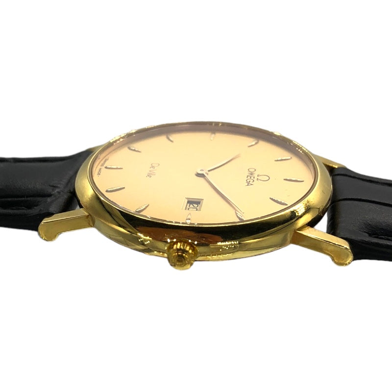 オメガ OMEGA デビル ゴールド K18YG/アリゲーターレザーベルト（社外） ユニセックス 腕時計