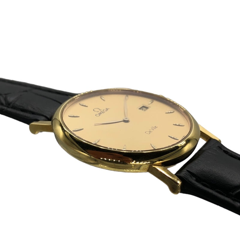 オメガ OMEGA デビル ゴールド K18YG/アリゲーターレザーベルト（社外） ユニセックス 腕時計