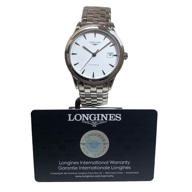 ロンジン LONGINES フラッグシップ L4.874.4.12.6 白文字盤 ステンレススチール ステンレス メンズ 腕時計