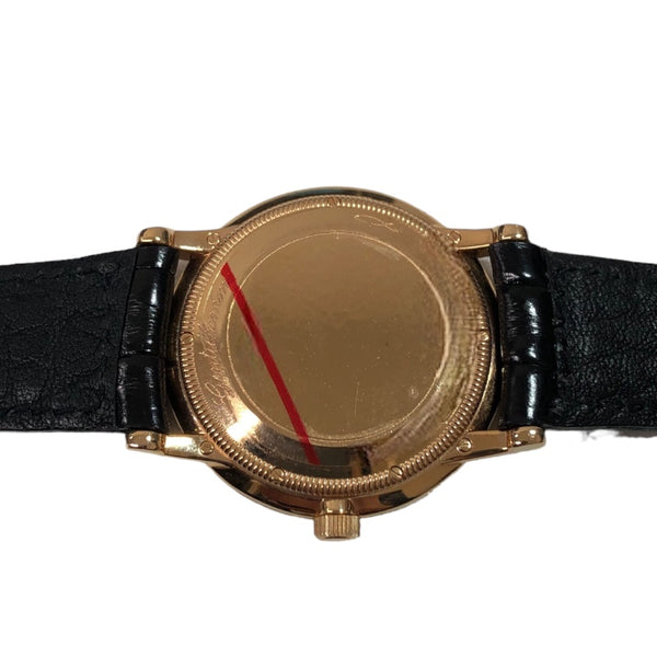 ジャガー・ルクルト JAEGER-LE COULTRE ジェントローム 155.2.9 ホワイト K18イエローゴールド クロコベルト メンズ 腕時計