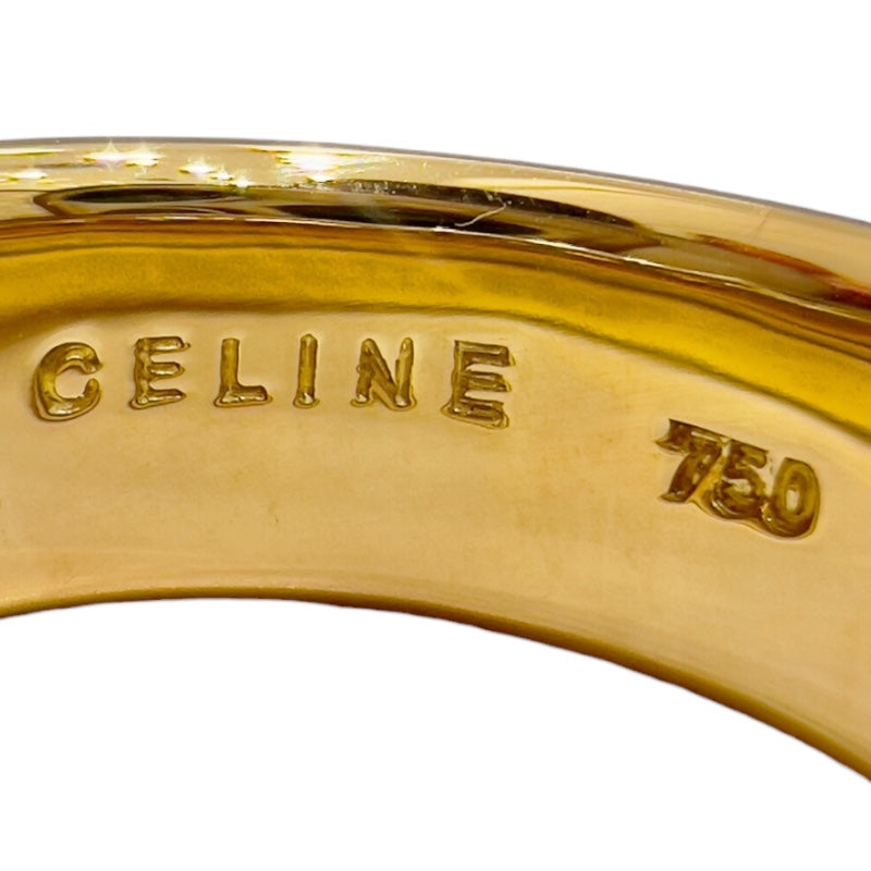 セリーヌ CELINE 750YG ロゴリング #18 K18イエローゴールド ...