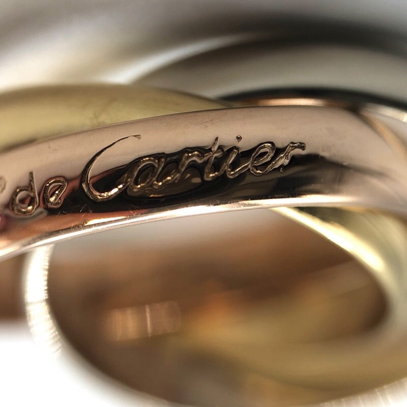 カルティエ Cartier トリニティリング 750スリーカラー #52 750YG ...