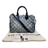 ルイ・ヴィトン LOUIS VUITTON スピーディーバンドリエール25 M21464 ブラック デニム レディース ハンドバッグ