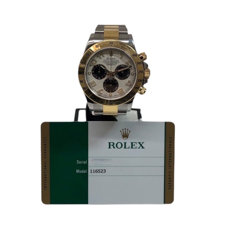 ロレックス ROLEX デイトナ 116523 アイボリー ステンレススチール YG 