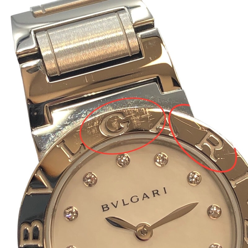 ブルガリ BVLGARI ブルガリブルガリ ホワイトシェル BBL26WSS ホワイト SS クオーツ レディース 腕時計