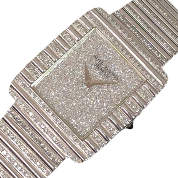 パテック・フィリップ PATEK PHILIPPE ゴンドーロ ※アフターダイヤモンド 3773/1 ダイヤモンド K18ホワイトゴールド K18ホワイトゴールド 手巻き メンズ 腕時計