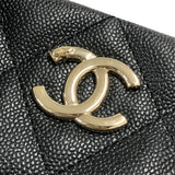 シャネル CHANEL マトラッセ チェーントートバッグ AS3818 ブラック ゴールド金具 キャビアスキン レディース トートバッグ