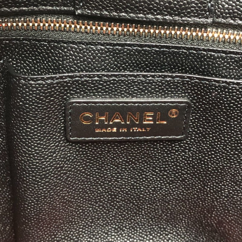 シャネル CHANEL マトラッセ チェーントートバッグ AS3818 ブラック ゴールド金具 キャビアスキン レディース トートバッグ