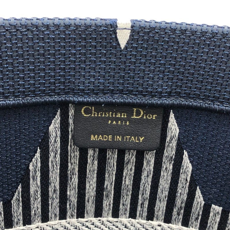 クリスチャン・ディオール Christian Dior ブックトート ミディアム M1296 ネイビー キャンバス レディース トートバッグ