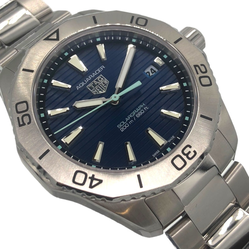 タグ・ホイヤー TAG HEUER アクアレーサー プロフェッショナル200 ソーラーグラフ WBP1113.BA0000 ブルー SS メンズ 腕時計