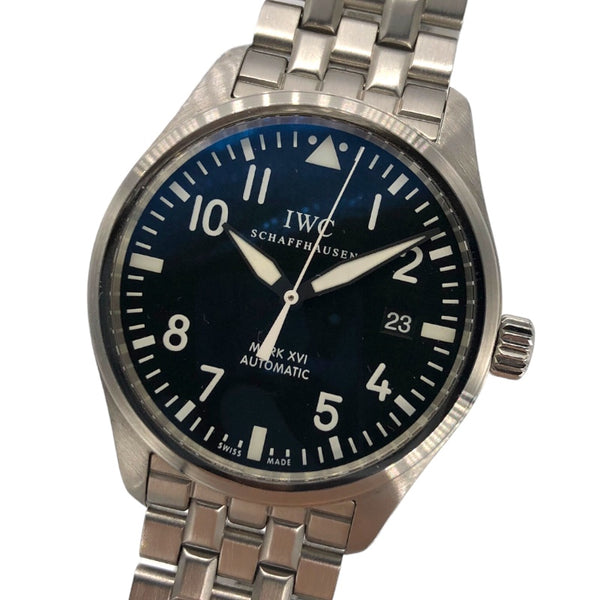 インターナショナルウォッチカンパニー IWC パイロットウォッチ マークXVI 16 IW325504 ブラック×シルバー SS 自動巻き メンズ 腕時計