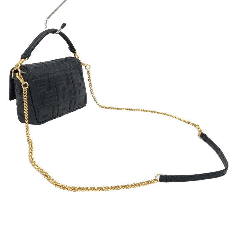 フェンディ FENDI バゲット スモール 8BS017 ブラック ゴールド金具 ナッパレザー レディース ハンドバッグ