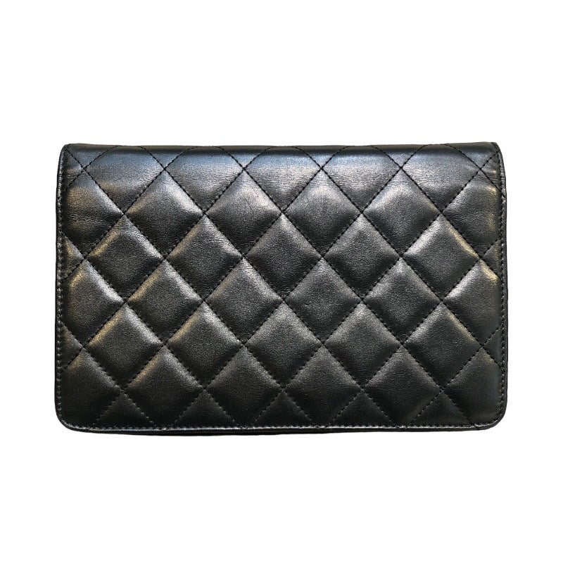 シャネル CHANEL カンボンラインショルダーウォレット A46646 ブラック