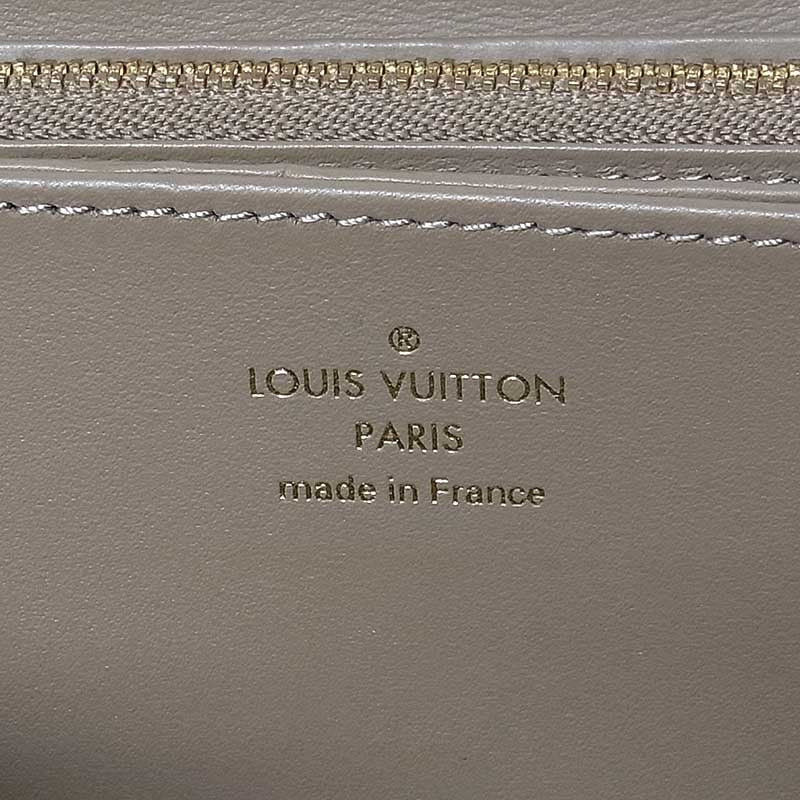 ルイ・ヴィトン LOUIS VUITTON モノグラム エンボス ジッピー ウォレット M81511 トープ ラムレザー レディース 長財布