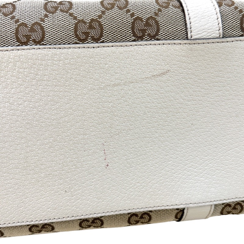 グッチ GUCCI トートバッグ 141470 ベージュ×ホワイト GGキャンバス