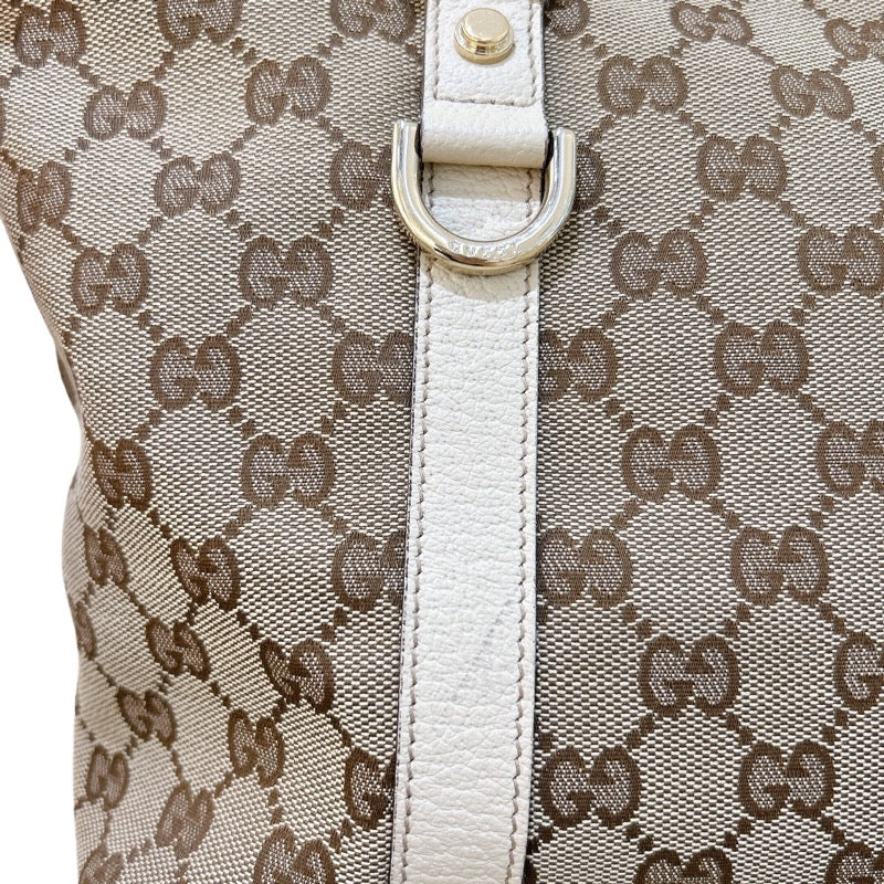 グッチ GUCCI トートバッグ 141470 ベージュ×ホワイト GGキャンバス