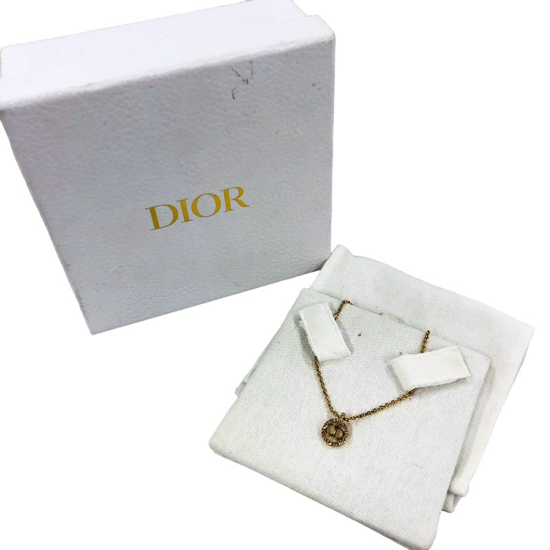 クリスチャン・ディオール Christian Dior PETIT CD ネックレス ピンク メタル/クリスタル ジュエリー