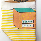 エルメス HERMES ツイリー grand theatre nouveau ブラン×ヴェール×アプリコット シルク100% レディース スカーフ