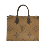 ルイ・ヴィトン LOUIS VUITTON オンザゴーMM M45321 モノグラム リバース ジャイアント モノグラム リバース レディース トートバッグ