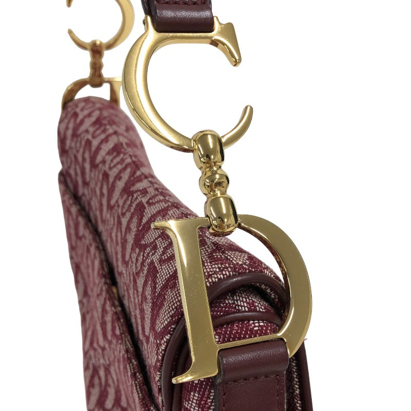 クリスチャンディオール Christian Dior ヴィンテージ トロッター チェーン ショルダーバッグ キャンバス レッド約112cmストラップ