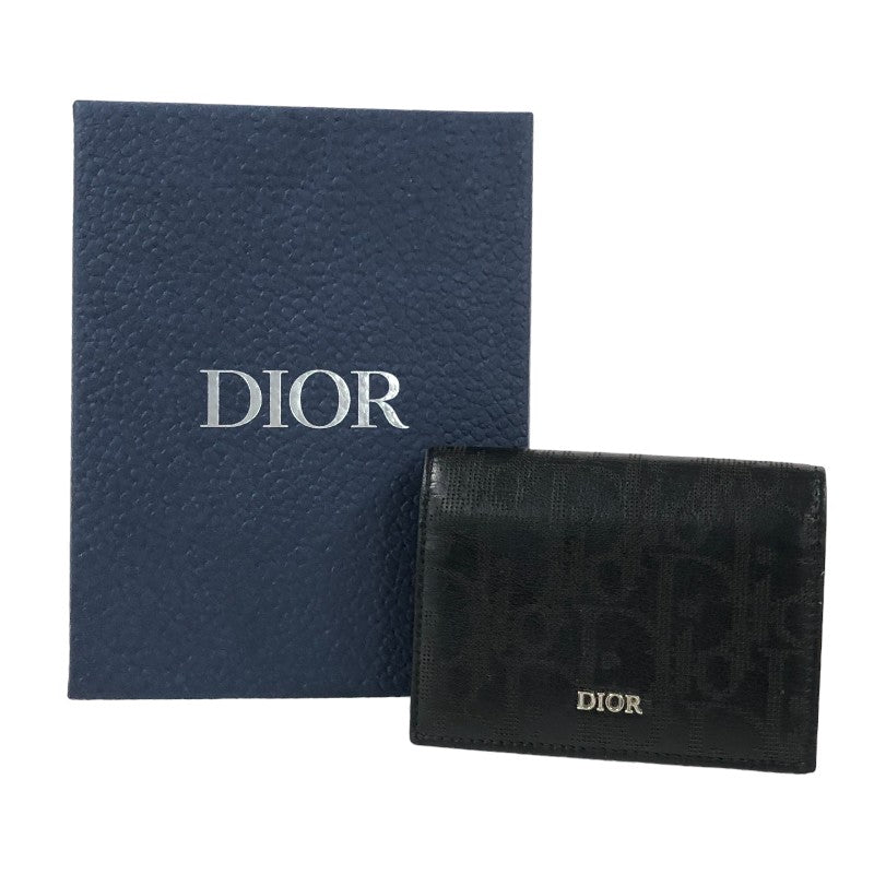 クリスチャン・ディオール Christian Dior ビジネスカードケースホルダー 2ESCH136VPD ブラック レザー メンズ カードケース