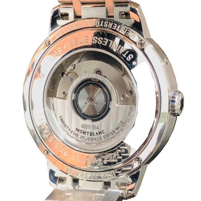 モンブラン MONT BLANC ヘリテージ スピリット 111184 ホワイト ステンレススチール 自動巻き メンズ 腕時計