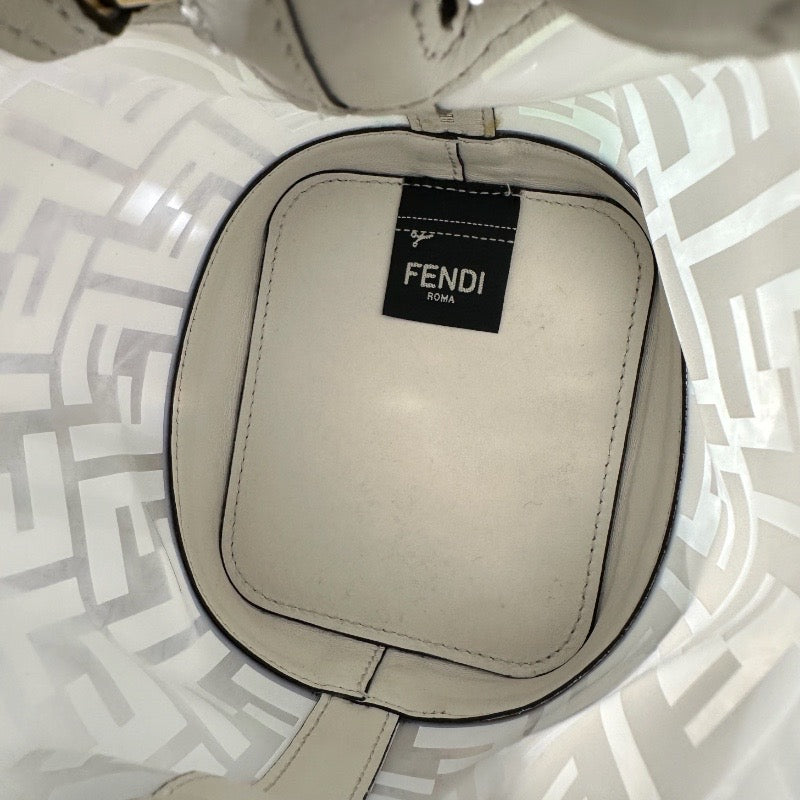 フェンディ FENDI モントレゾール ミニ 8BS010 ホワイト PVC レディース ショルダーバッグ約127cm開閉式