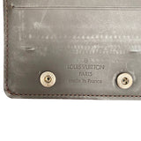 ルイ・ヴィトン  ポルトフォイユコンパクト M66490 モノグラムグラセ　レザー  ダークブラウン 二つ折り財布メンズ