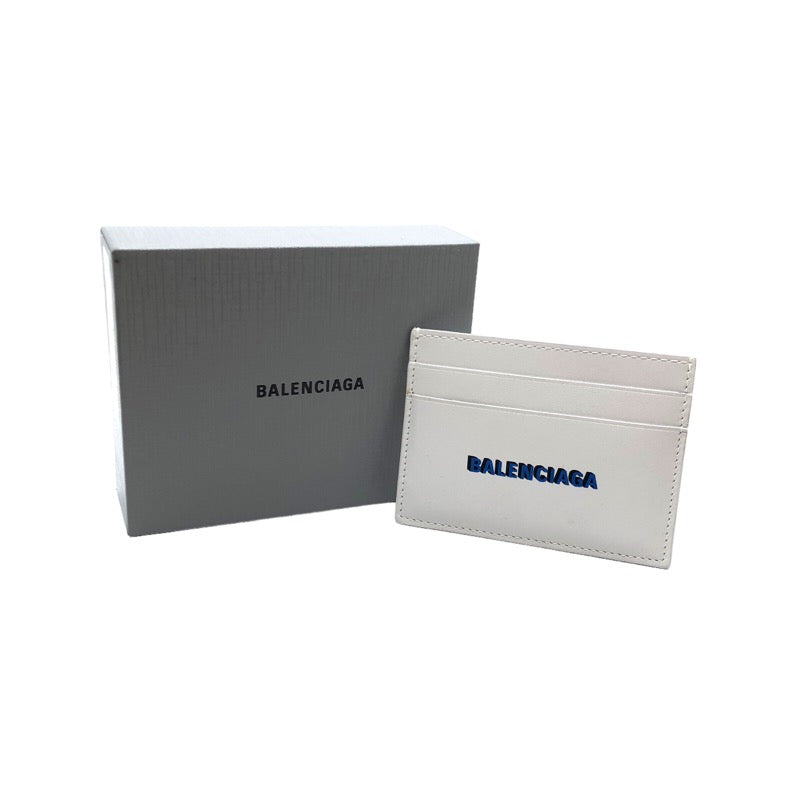 バレンシアガ ロゴカードケース 594309 レザー ホワイト カードケース