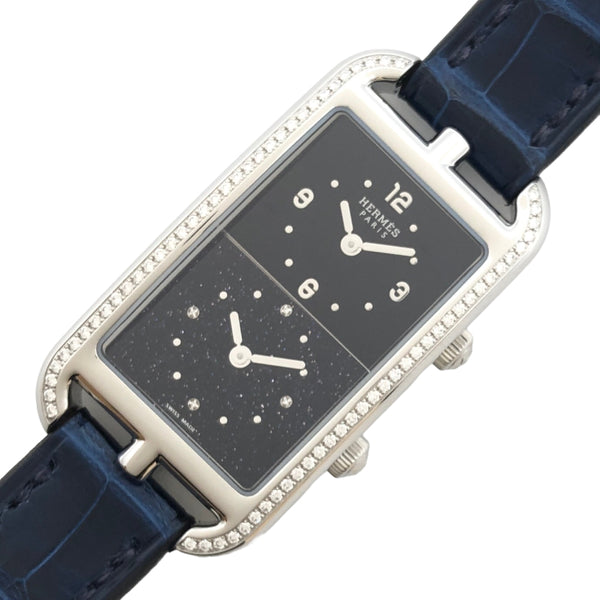 エルメス HERMES ナンタケット NA3.230 ブルー SS レディース 腕時計