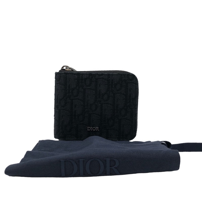 クリスチャン・ディオール Christian Dior オブリーグ ジャガード ジップウォレット 2ESBC092YSE オブリークジャガード メンズ 二つ折り財布
