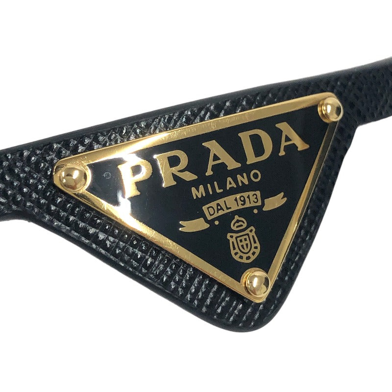 プラダ PRADA トライアングル ロゴ ネックレス ネロ ゴールド金具