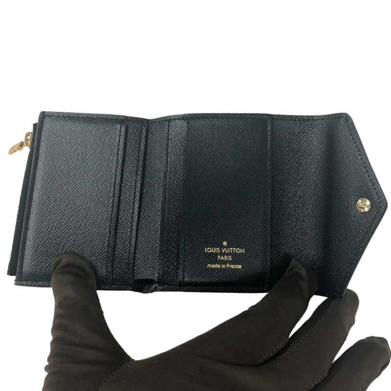 ルイヴィトン 三つ折り財布 モノグラム ポルトフォイユ・ゾエ M80725 黒 ブラック 財布ファッション小物