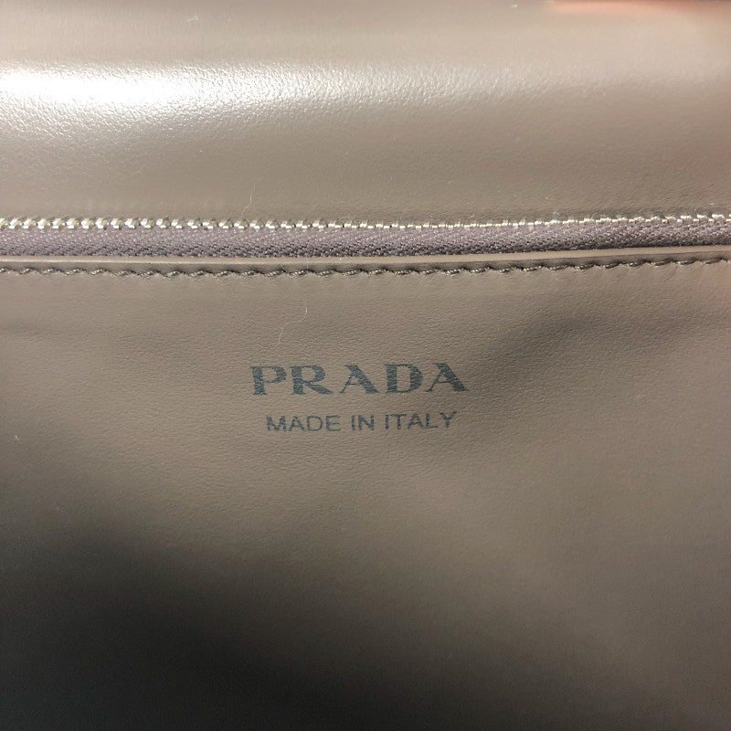 プラダ PRADA ダイアグラムチェーンショルダー 1BD135 グレー ソフトカーフ レディース ショルダーバッグ