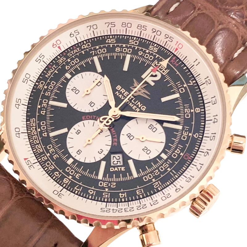 ブライトリング BREITLING ナビタイマー クロノグラフ K412B42FBA K18PG/純正革ベルト 自動巻き メンズ 腕時計