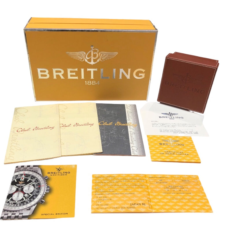 ブライトリング BREITLING ナビタイマー クロノグラフ K412B42FBA K18PG/純正革ベルト 自動巻き メンズ 腕時計