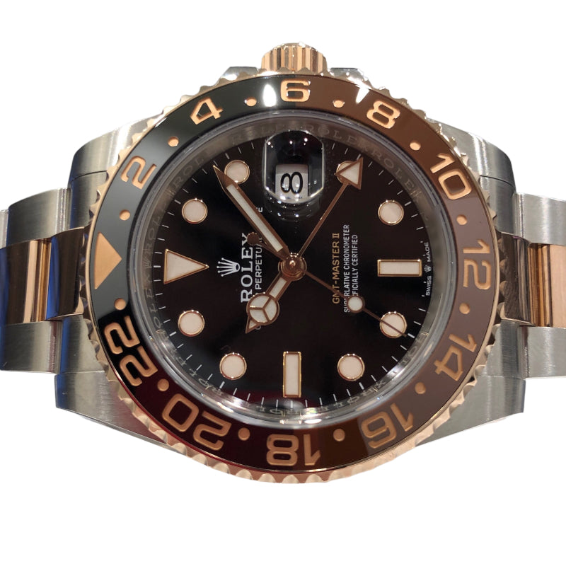 ロレックス ROLEX GMTマスター2 126711CHNR ブラック SS/PG メンズ