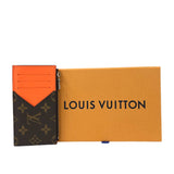 ルイ・ヴィトン LOUIS VUITTON コインカードホルダー M82909 ブラウン×ボルケーノオレンジ モノグラム・マカサー レディース カードケース