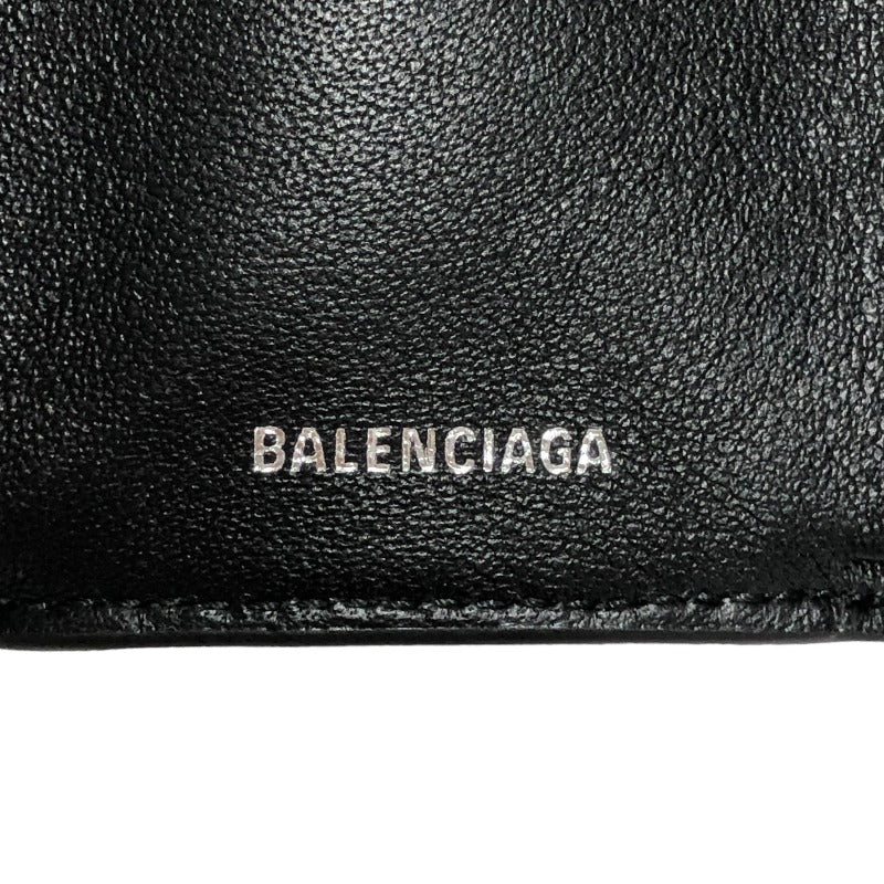 バレンシアガ 三つ折り財布 エブリデイ ペーパーミニウォレット 黒