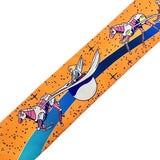 エルメス  ツイリー　スペースダービー Space Derby シルク100%  オレンジ/ジョーヌ/ブルー スカーフレディース