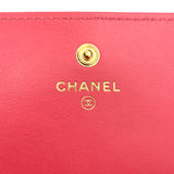 シャネル CHANEL スモールフラップウォレット AP3292 ピンク ゴールド金具 ラムスキン レディース 三つ折り財布
