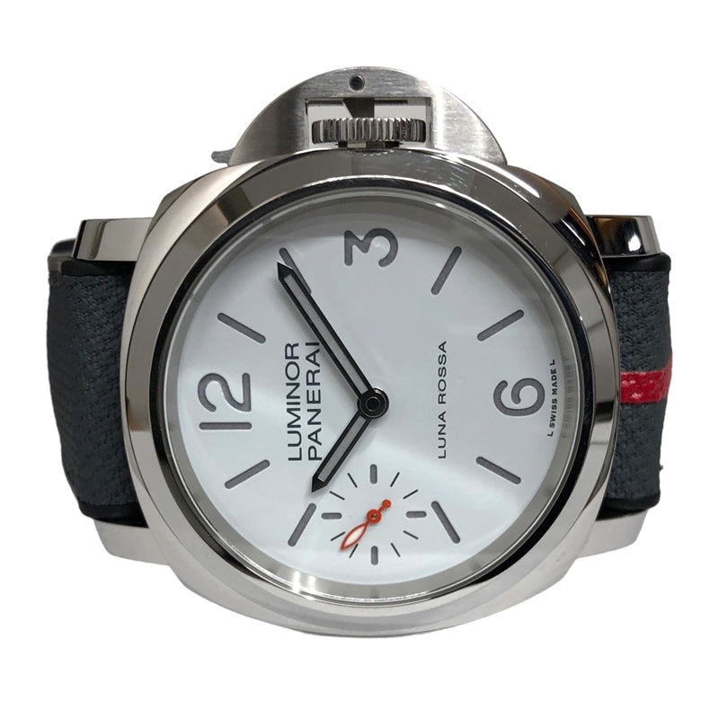 パネライ PANERAI ルミノール　ルナロッサ PAM01342 ホワイト SS/純正ベルト/純正尾錠 手巻き メンズ 腕時計