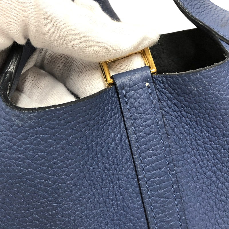 エルメス HERMES ピコタンロックPM C刻 ブルーブライトン ゴールド金具 ...