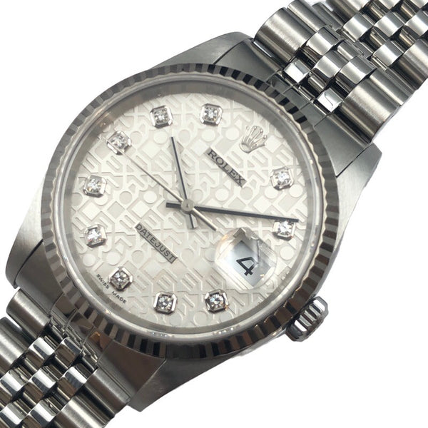 ロレックス ROLEX デイトジャスト ホリコンピューター文字盤 16234G K番 シルバー WG/SS 自動巻き メンズ 腕時計 | 中古ブランドリユースショップ  OKURA(おお蔵)