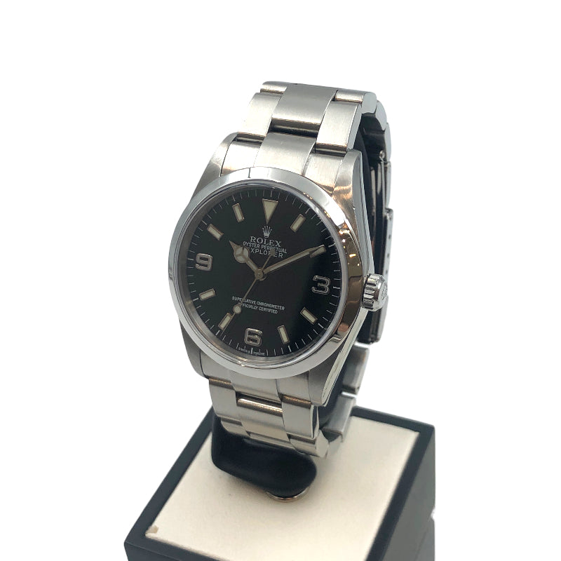 ロレックス ROLEX エクスプローラー Ⅰ 114270 K番 ブラック ステンレススチール メンズ 腕時計 | 中古ブランドリユースショップ  OKURA(おお蔵)