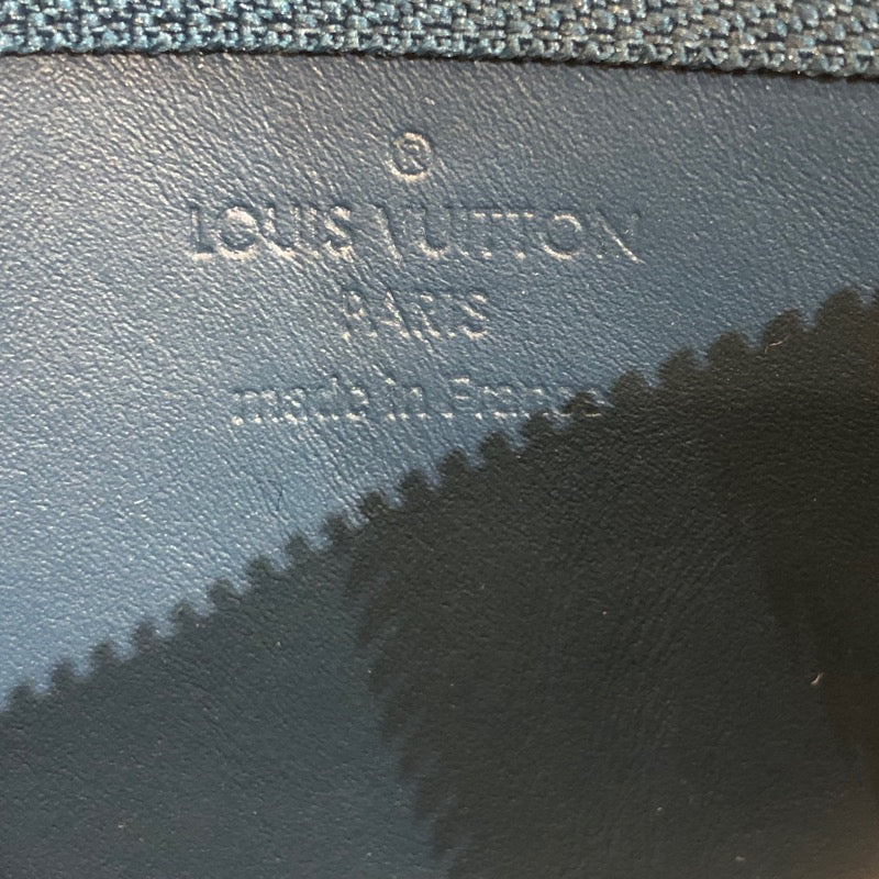 ルイ・ヴィトン LOUIS VUITTON ポシェット・クレ ブルー レザー メンズ